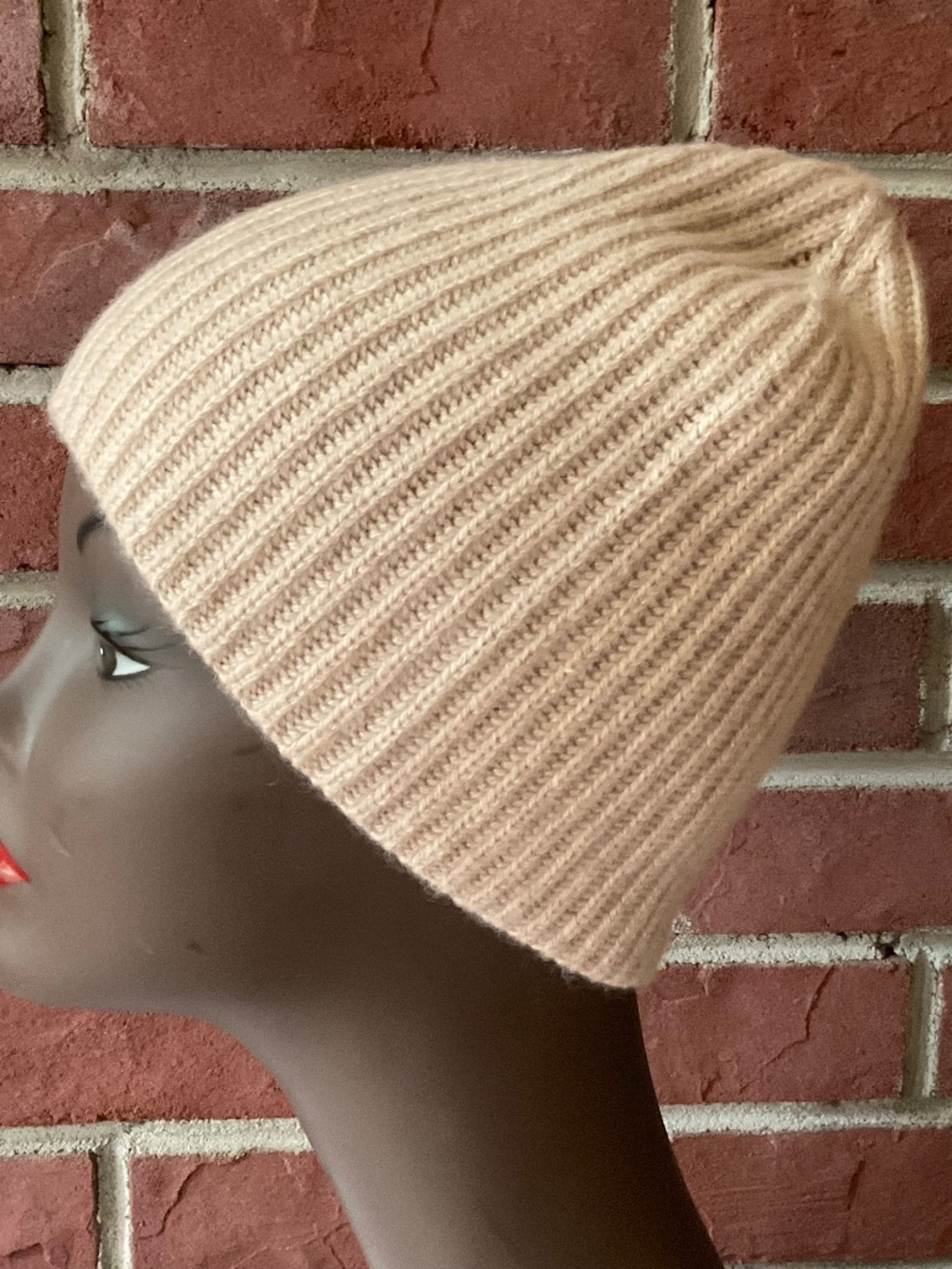 COS Luxury 100% Cashmere Beige Beanie O/S NWOT